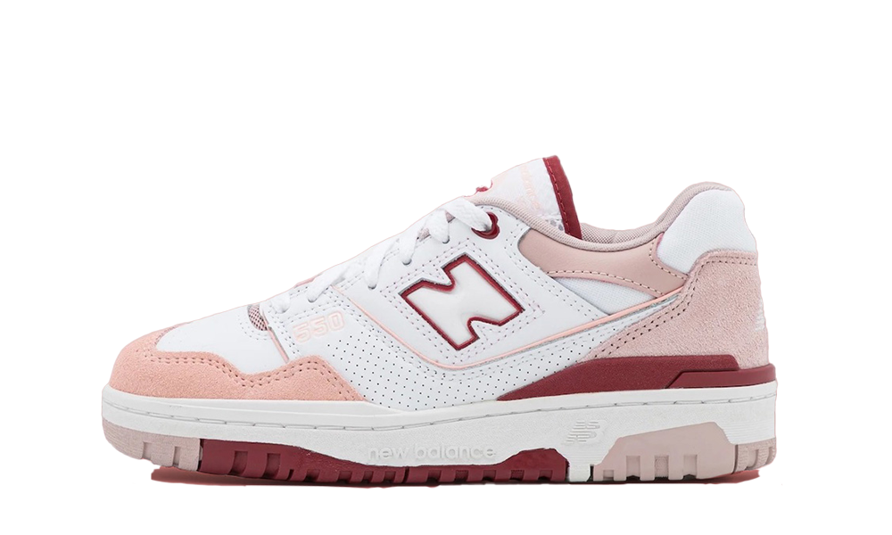 New Balance 550 White Scarlet