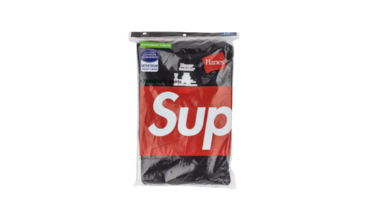 Supreme Hanes Tagless Tees (3 Pack) Black
