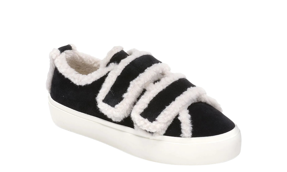 inuikii shearling low velcro black