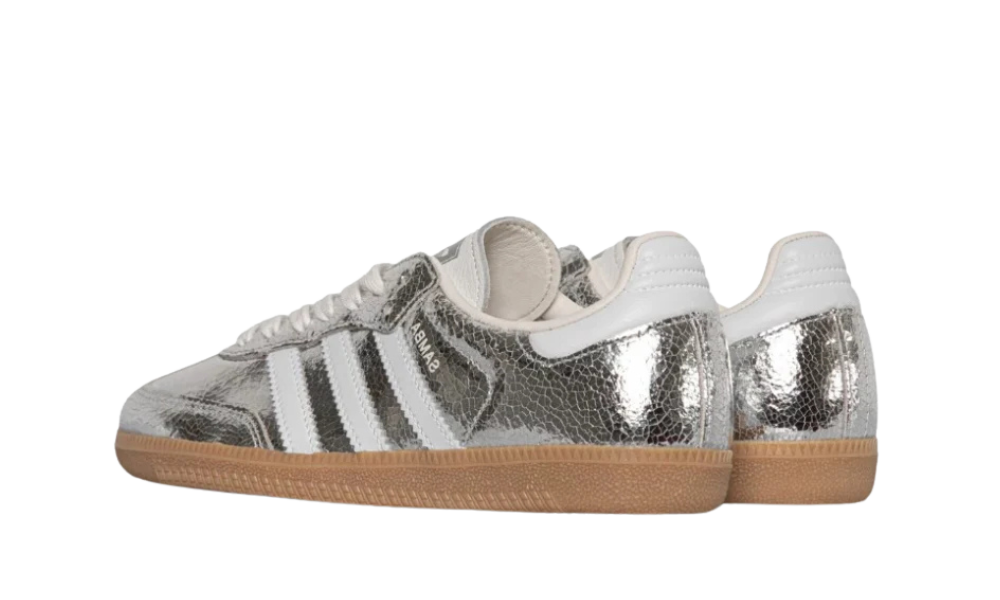 adidas Samba OG Silver Metallic Cracked Leather