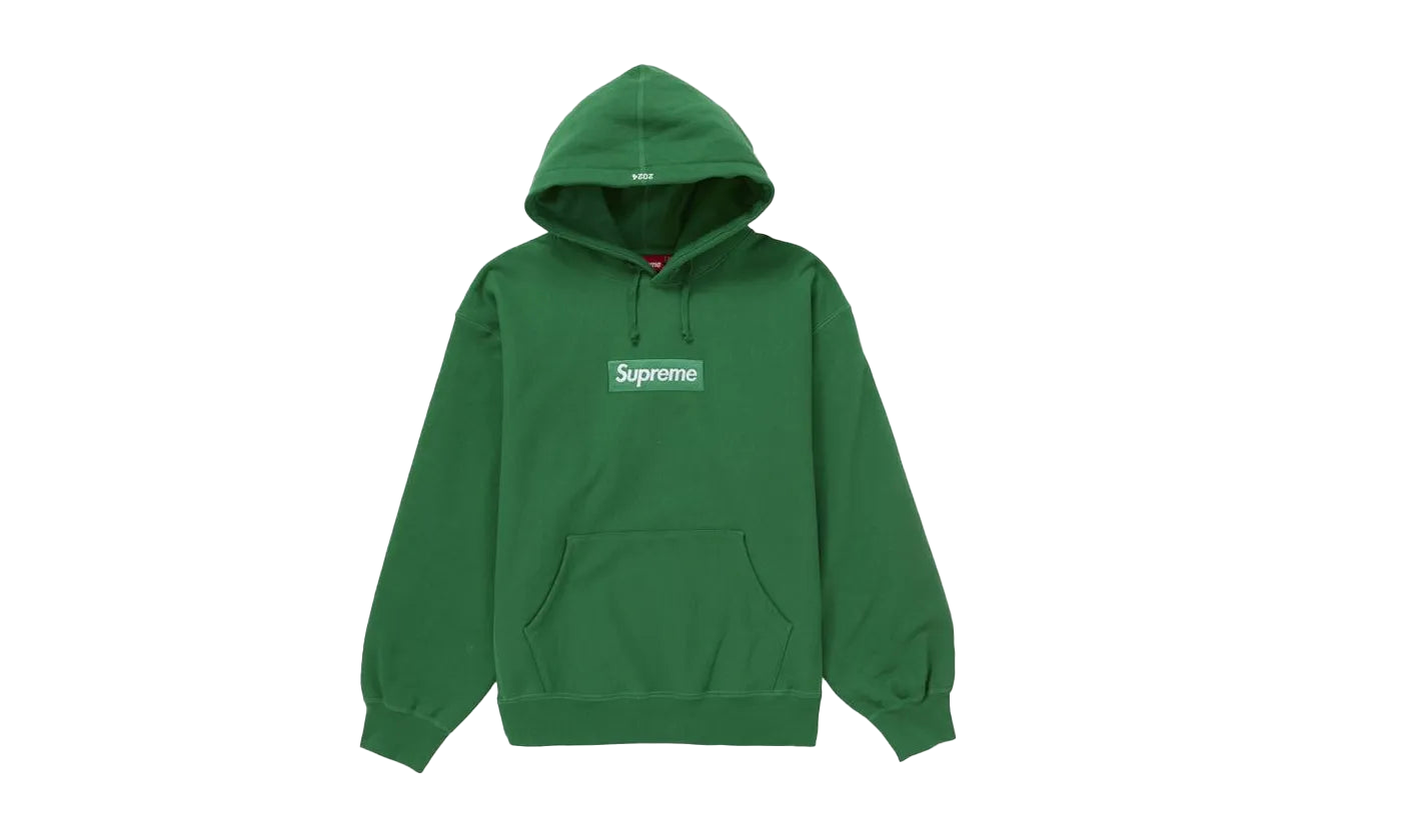 Supreme Box Logo Hooded Sweatshirt Green