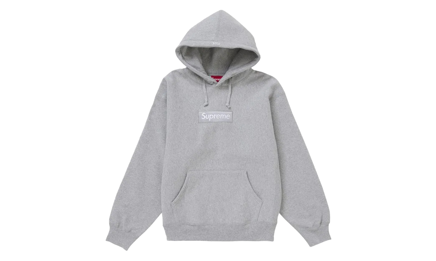 Supreme Box Logo Hooded Sweatshirt Heather Grey