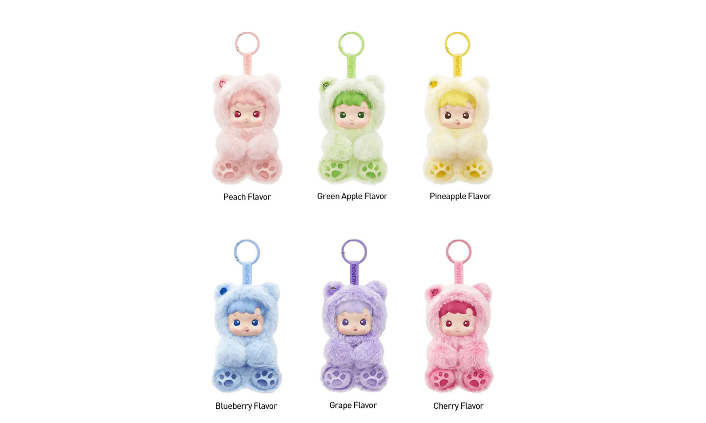 Pop Mart HACIPUPU Gummy Bear Series Vinyl Plush Pendant Single Blind Box