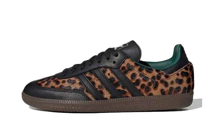 adidas Samba OG Black Green Leopard