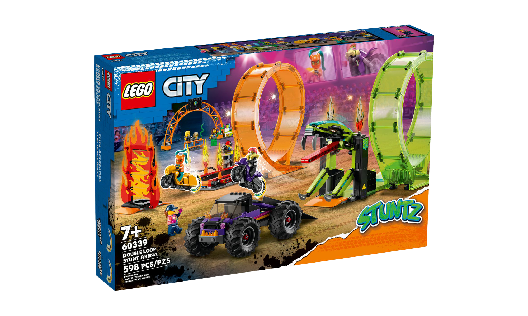 LEGO® 60339 City - Kaskaderska arena z dwoma pętlami