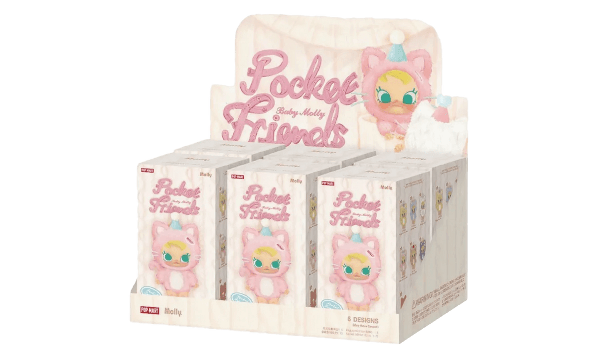 Pop Mart Baby Molly Pocket Friends Series Vinyl Plush Pendant Sealed Case