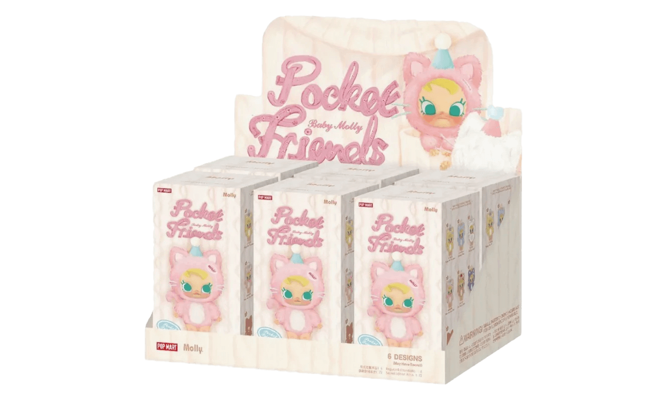 Pop Mart Baby Molly Pocket Friends Series Vinyl Plush Pendant Sealed Case