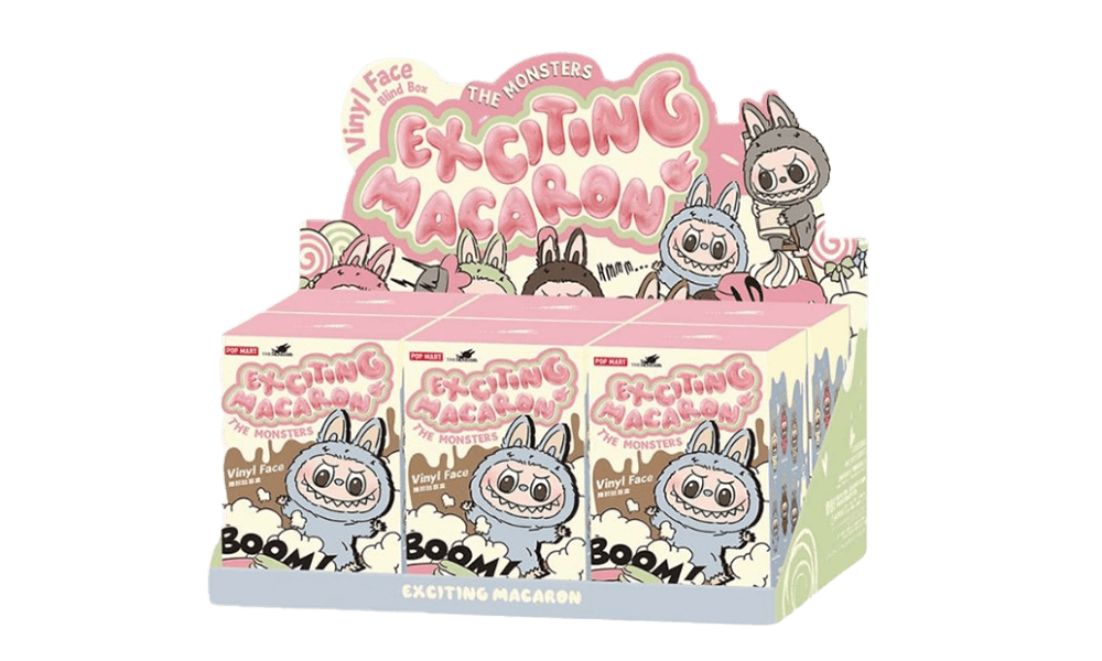 Pop Mart Labubu The Monsters Exciting Macarons Vinyl Face Sealed Case