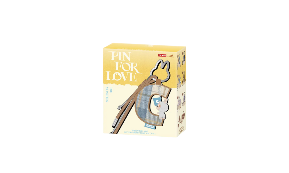 Pop Mart Labubu The Monsters Pin for Love Series Letter Pendant (A-M) Single Blind Box