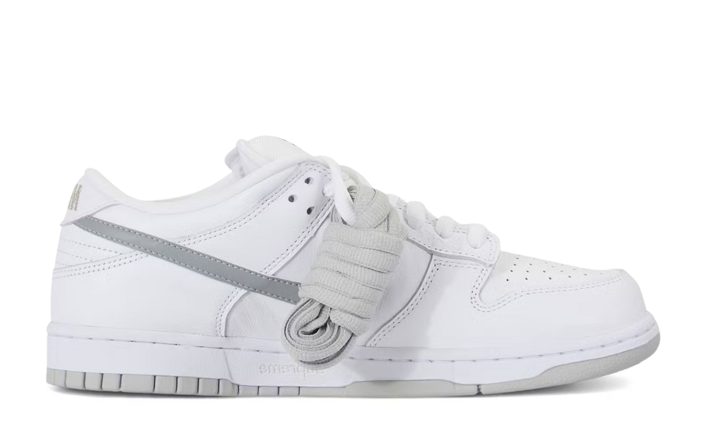 Nike SB Dunk Low Supreme 94 White Metallic Silver