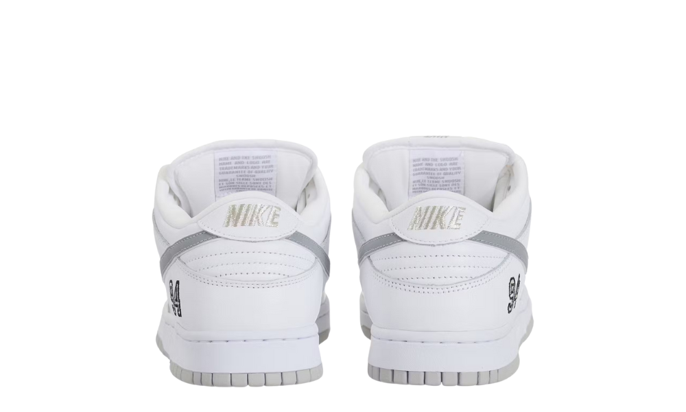 Nike SB Dunk Low Supreme 94 White Metallic Silver