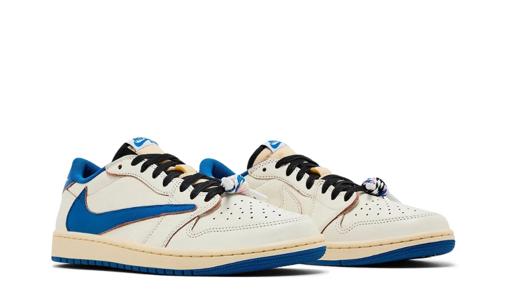 Jordan 1 Retro Low OG SP Fragment x Travis Scott Sail Military Blue