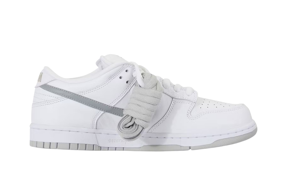 Nike SB Dunk Low Supreme 94 White Metallic Silver