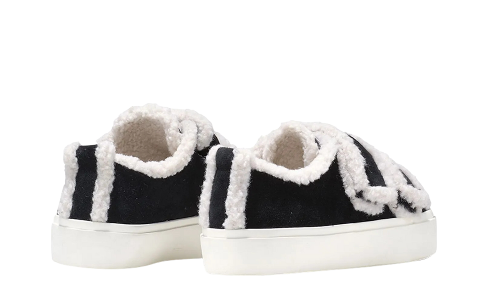 inuikii shearling low velcro black