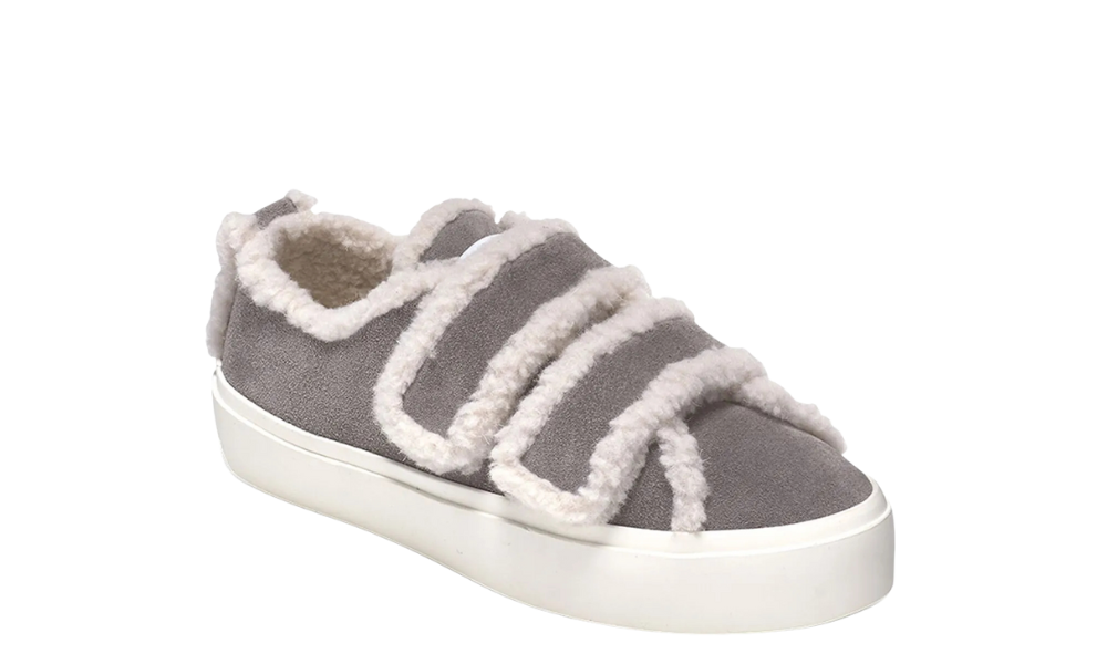inuikii shearling low velcro grey