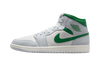 Air Jordan 1 Mid White Pure Platinum Pine Green