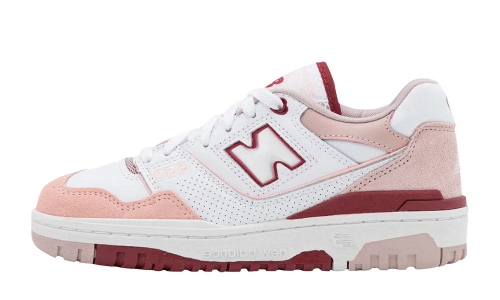 New Balance 550 White Scarlet