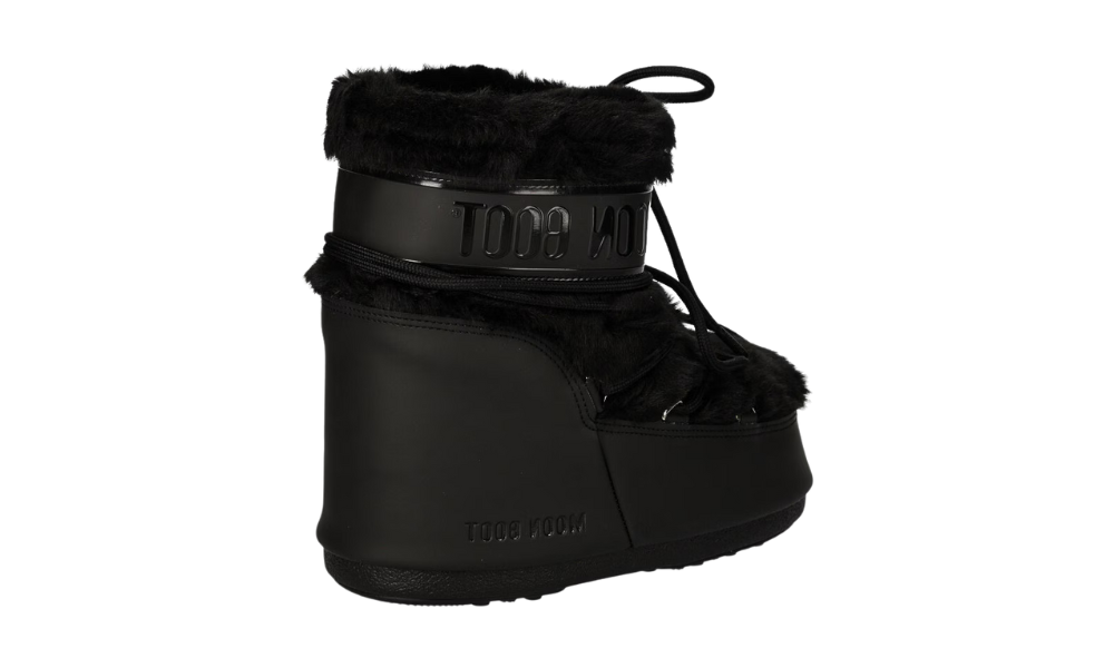 Moon Boot Icon Low Faux Fur Black