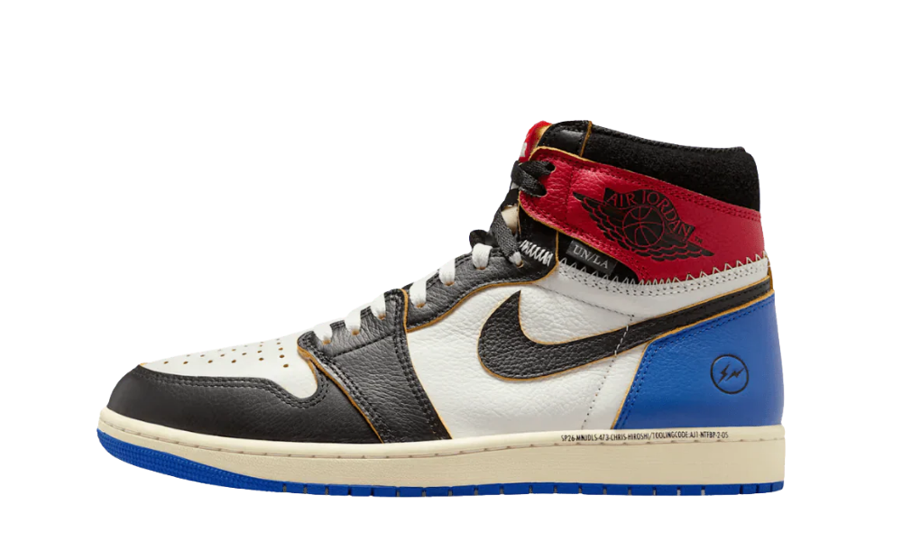 Jordan 1 Retro High OG SP Fragment x Union LA Varsity Red Sport Royal