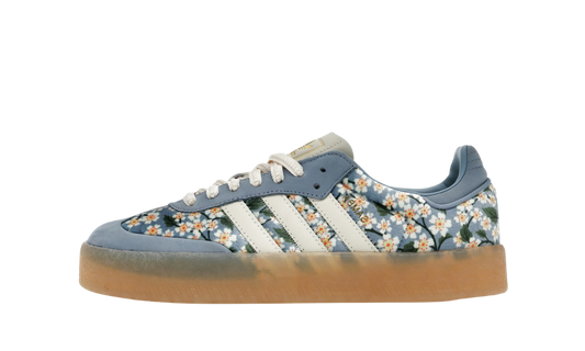 adidas Sambae Liberty London Floral Embroidery Blue Cream White