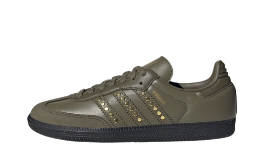 adidas Samba OG Studded Stripes Dark Khaki Black