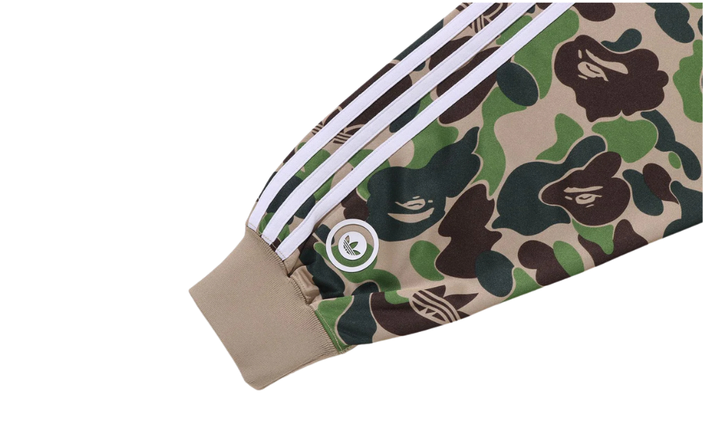 adidas x BAPE Relaxed Fit Track Camo Shark Full Zip Hoodie Green