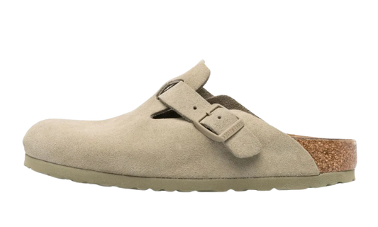Birkenstock Boston Faded Khaki Suede Leather