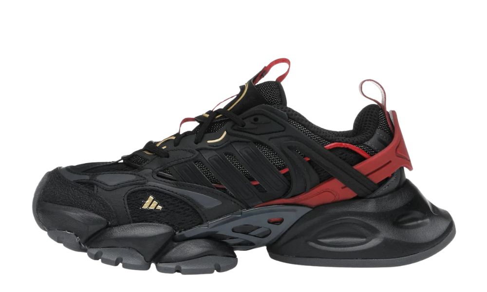 adidas XLG Runner Deluxe Black Gold Metallic Red