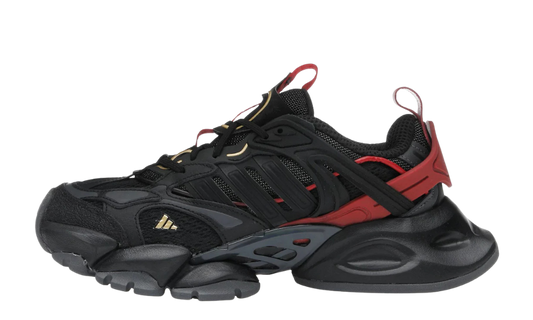 adidas XLG Runner Deluxe Black Gold Metallic Red