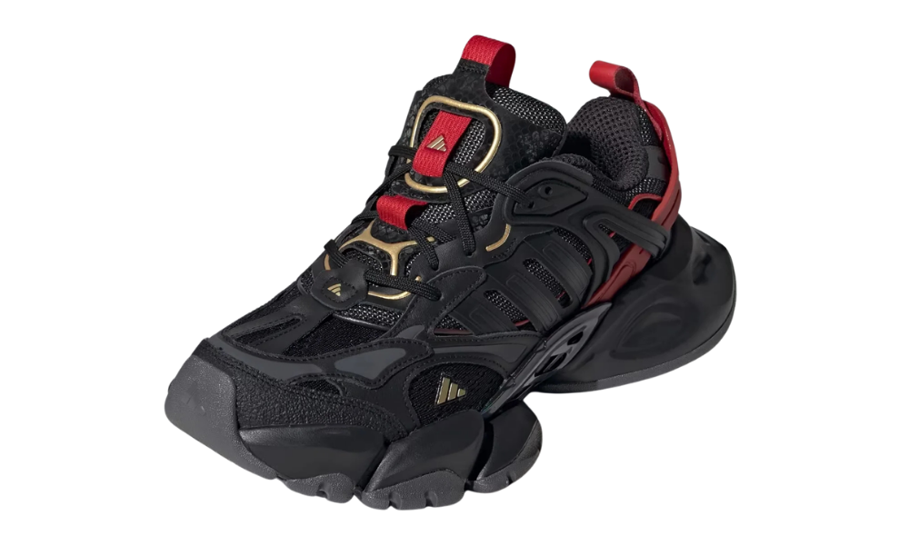 adidas XLG Runner Deluxe Black Gold Metallic Red