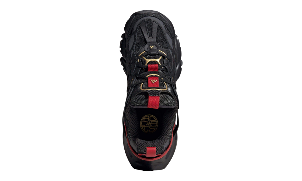 adidas XLG Runner Deluxe Black Gold Metallic Red