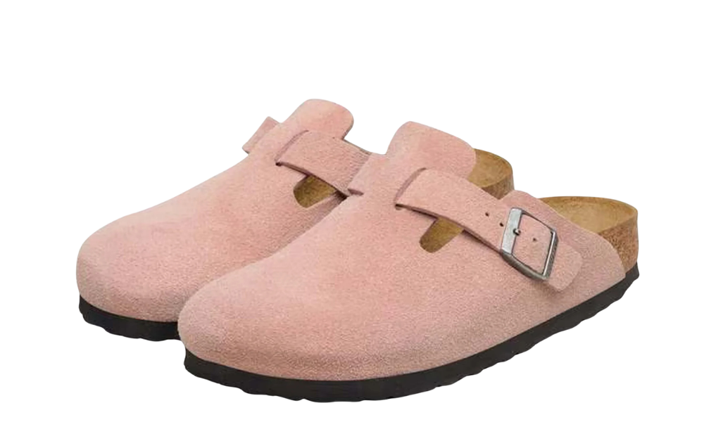 Birkenstock Boston Suede Leather Pink Clay