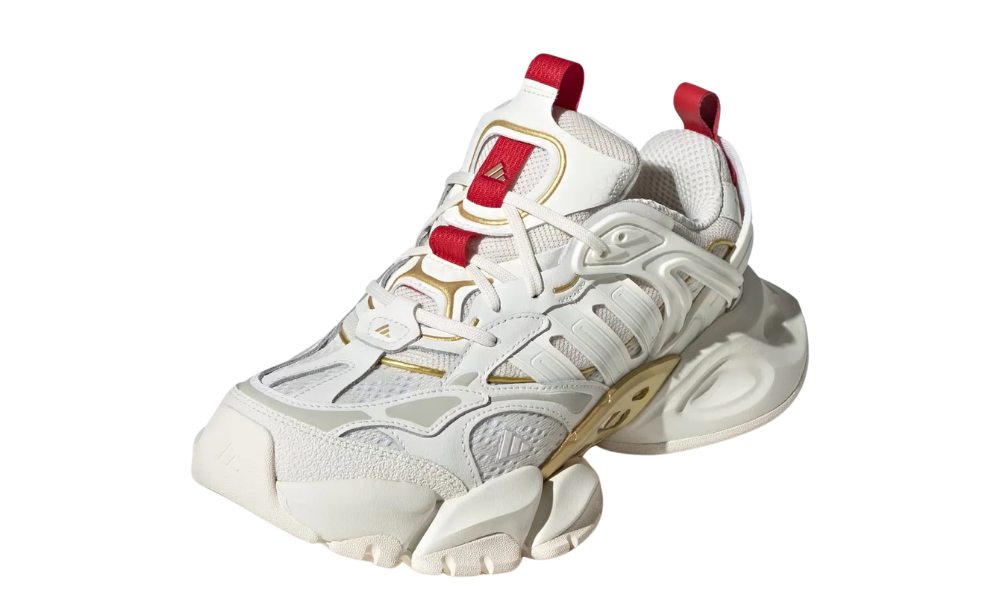 adidas XLG Runner Deluxe Off White Gold Metallic Red