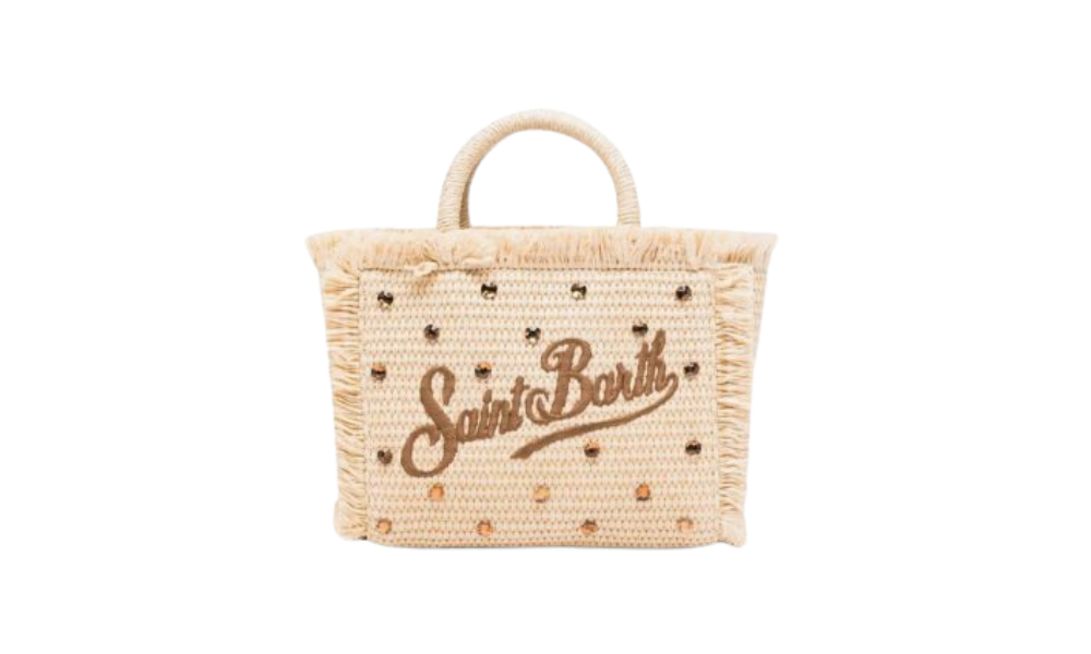 MC2 Saint Barth Mini Straw Rhinestone Vanity Bag