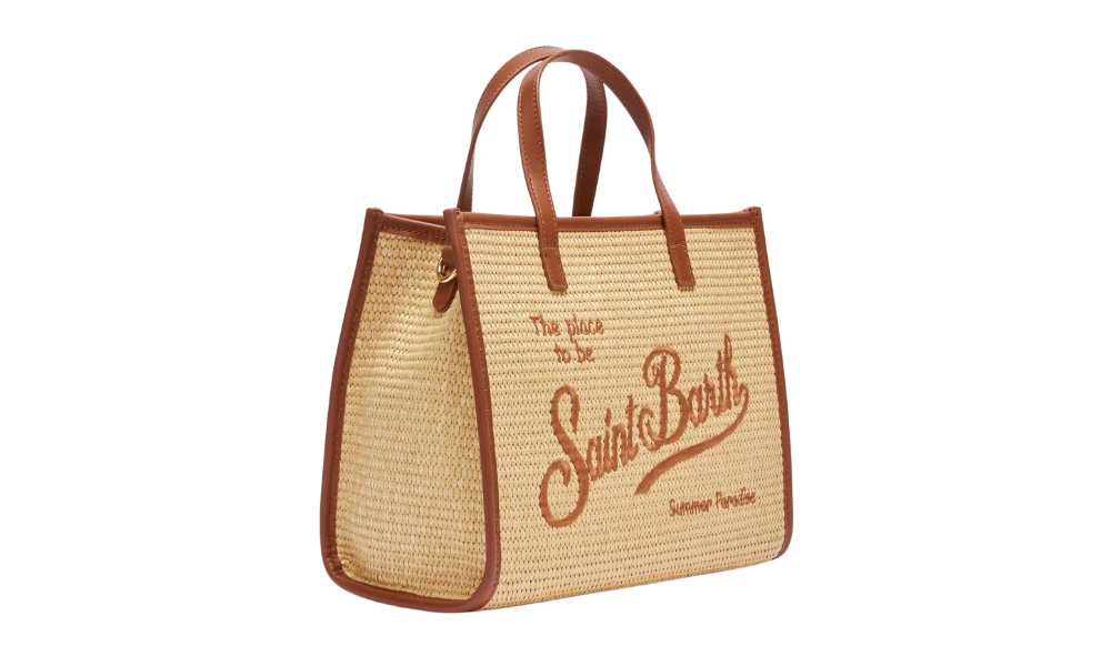 MC2 Saint Barth Vivian Midi Straw Beige Bag