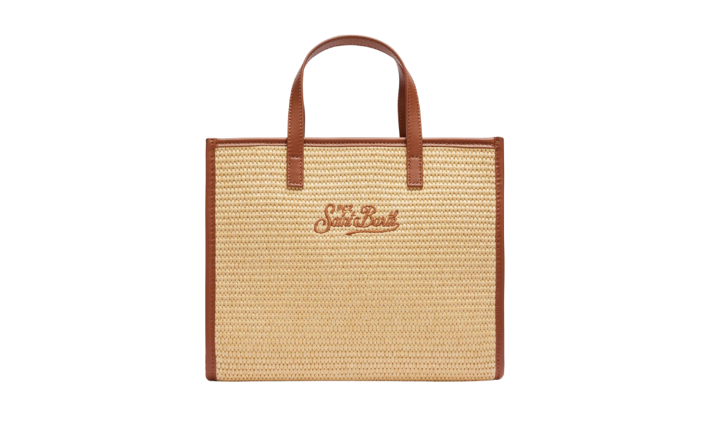 MC2 Saint Barth Vivian Midi Straw Beige Bag