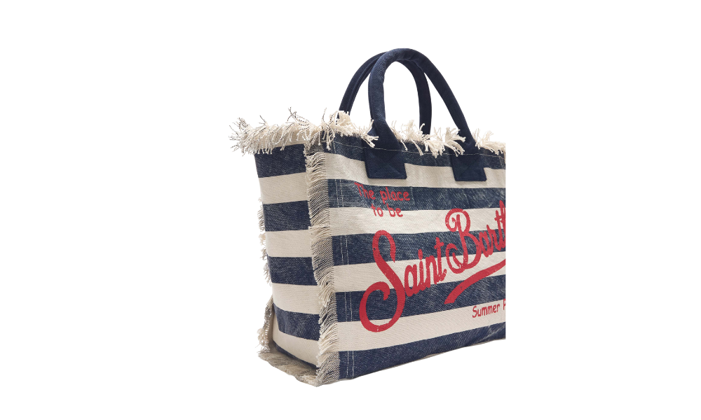 MC2 Saint Barth Vanity Stripes Pop Denim bag