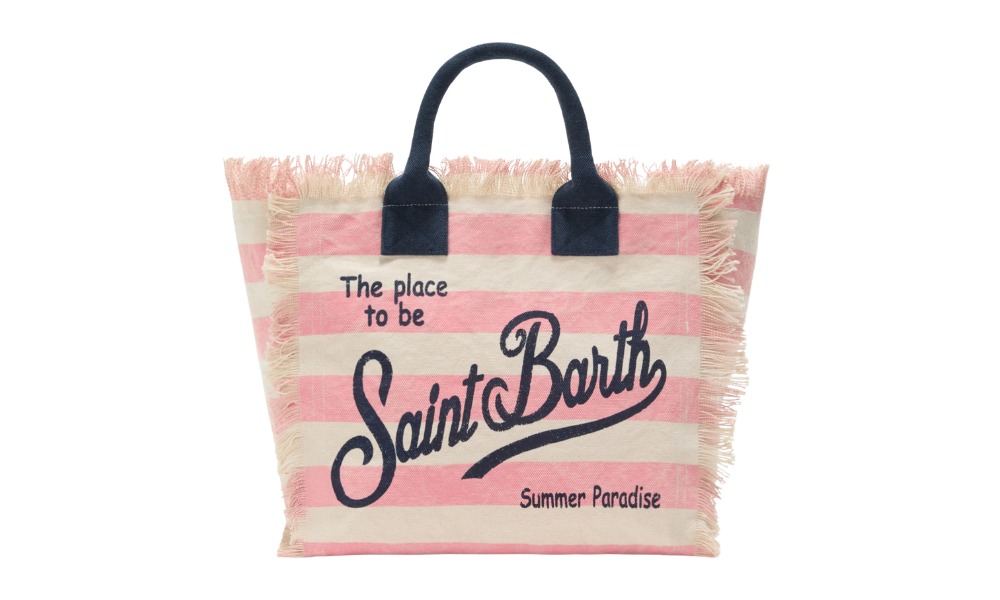 MC2 Saint Barth Vanity Stripes Pop Pink Bag