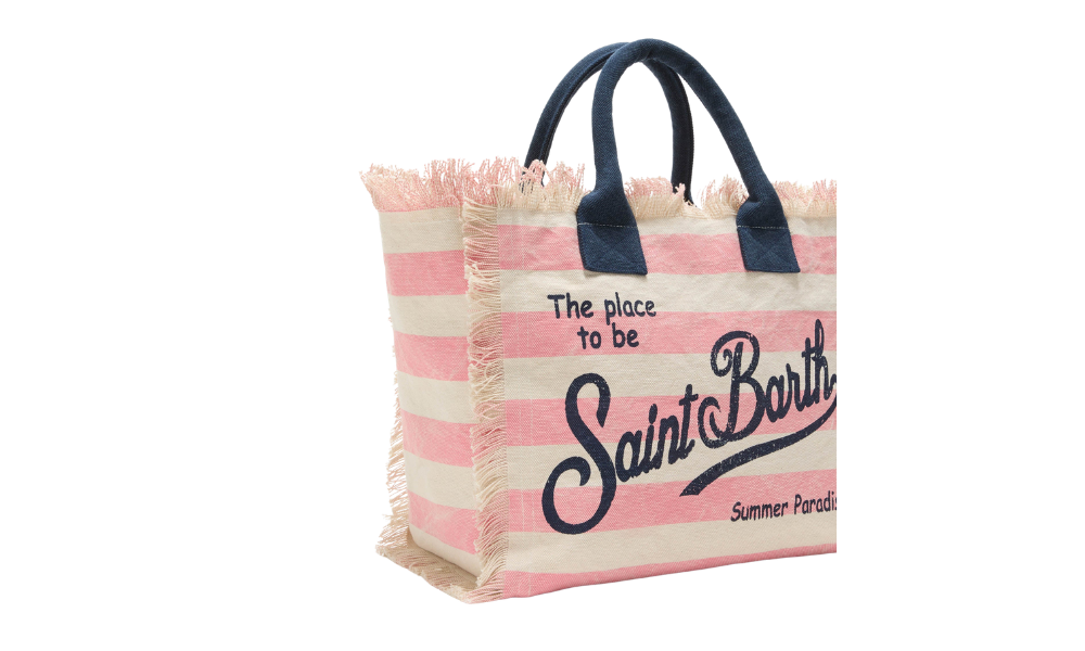 MC2 Saint Barth Vanity Stripes Pop Pink Bag