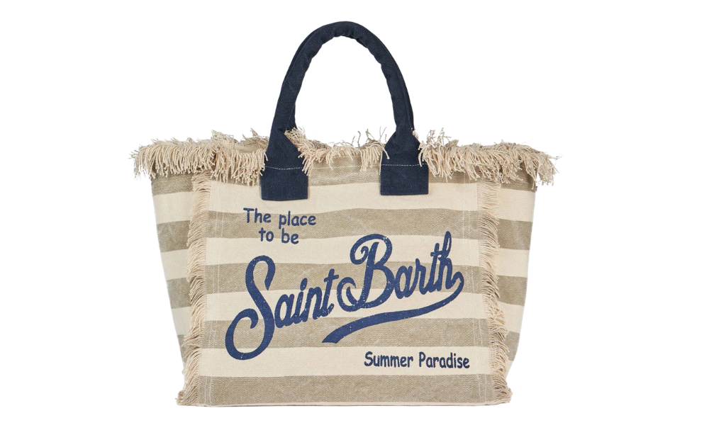 MC2 Saint Barth Vanity Stripes Pop Beige Bag