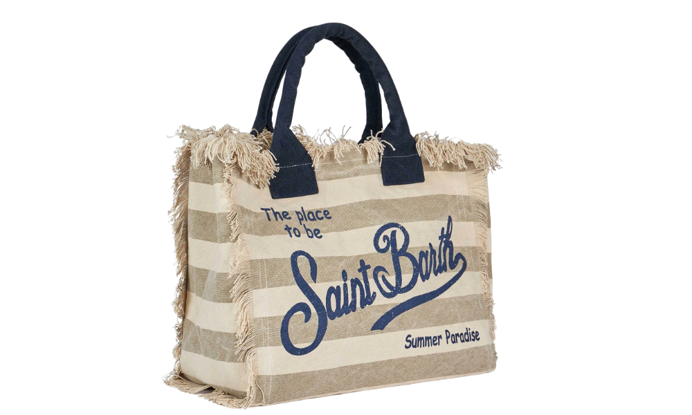 MC2 Saint Barth Vanity Stripes Pop Beige Bag