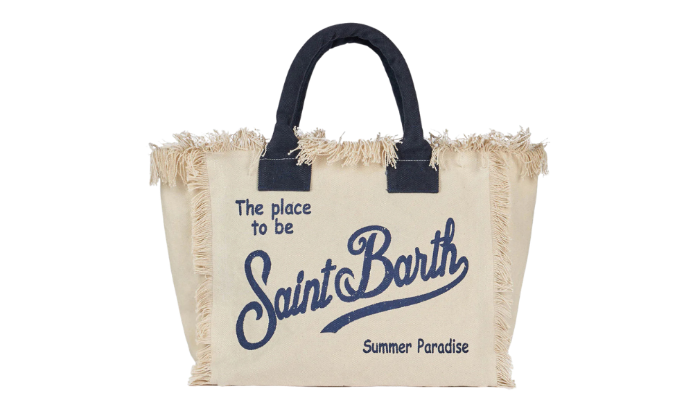 MC2 Saint Barth Off White Vanity Stripes Bag