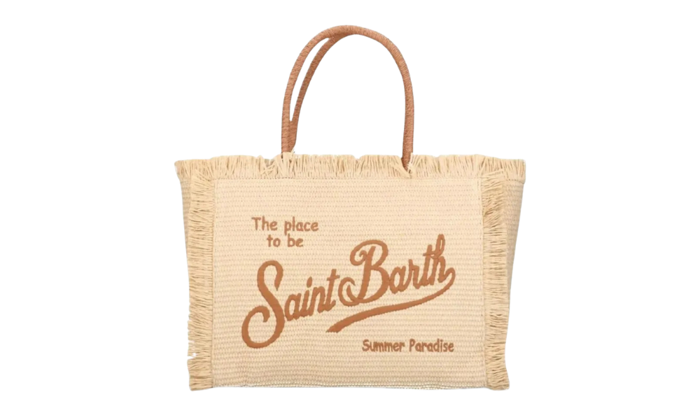 MC2 Saint Barth Brown Vanity Straw Bag
