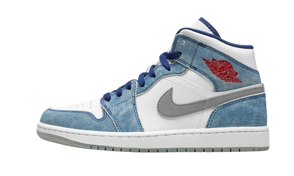 Air Jordan 1 Mid French Blue Fire Red