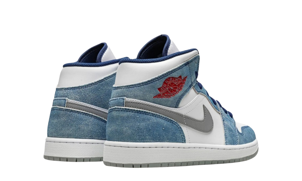 Air Jordan 1 Mid French Blue Fire Red