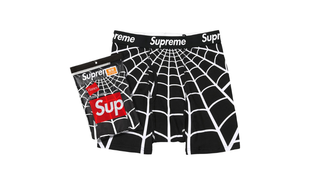 Supreme Hanes Spider-Man Boxer Briefs (2 Pack) Black