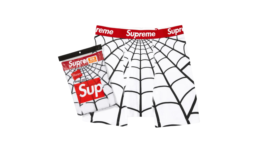 Supreme Hanes Spider-Man Boxer Briefs (2 Pack) White