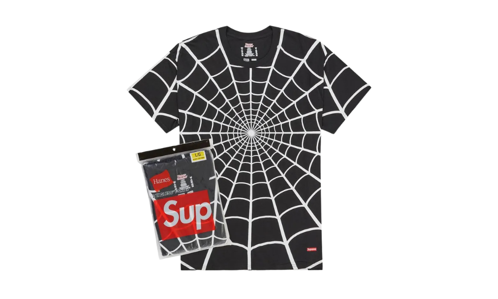 Supreme Hanes Spider-Man Tagless Tees (2 Pack) Black