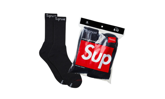 Supreme Hanes Socks (4 Pack) Black