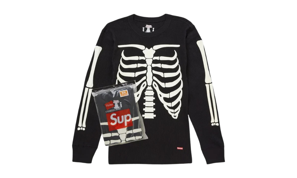 Supreme Hanes Bones Thermal Crew FW25 (1 Pack) Black